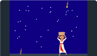 Catch the falling stars into the basket to get points.